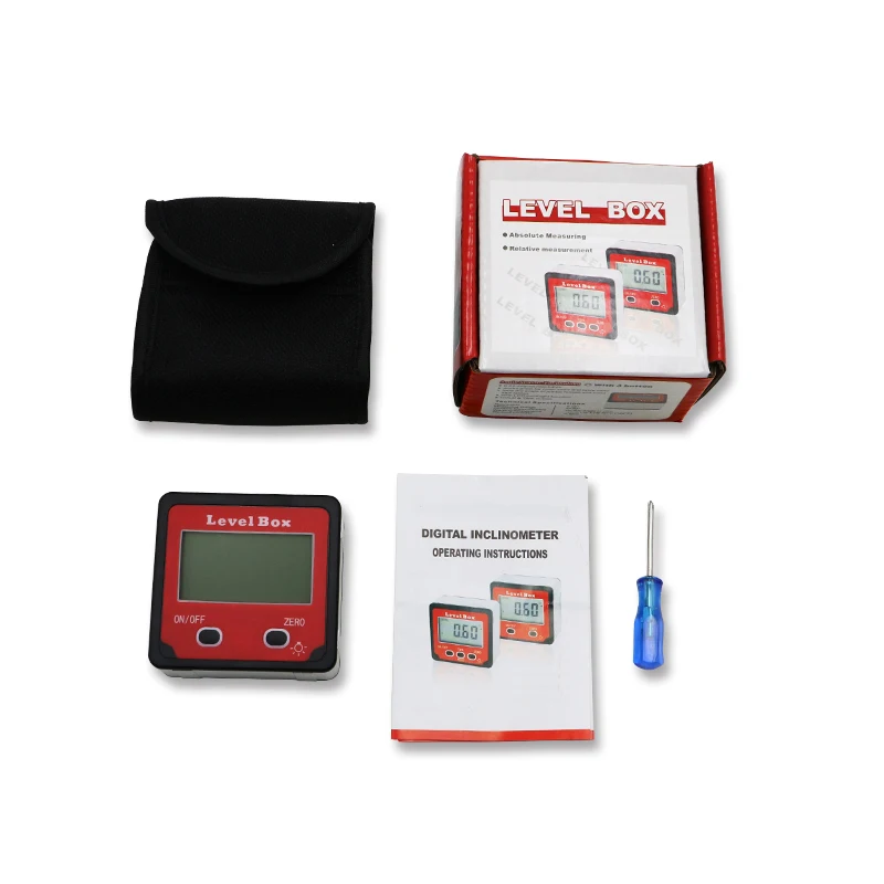Inclinómetro electrónico con caja cónica, inclinómetro Digital con retroiluminación, medidor de Ángulo de medición