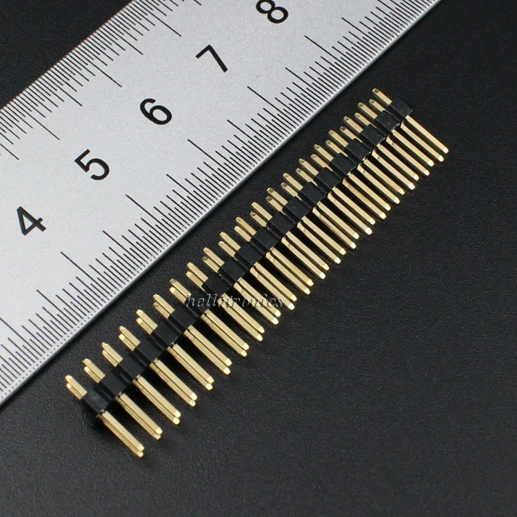 Hellotronics 50 шт./лот 2x20 штырьковые мужские заголовки для Raspberry Pi A + B 2 3 4 Zero 0 1 ''Длина
