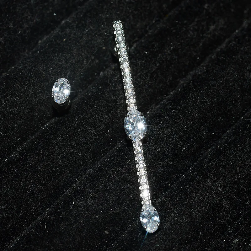 Модные жемчужные серьги с зеленым цирконием амулет АБ стиль для женщин подарок