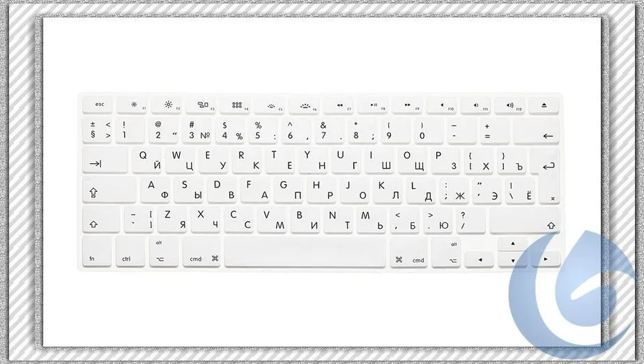 500 шт.) русский наполовину прозрачный силиконовый чехол для Apple MacBook 13 15 дюйм(ов)(версия ЕС, русский) meafo