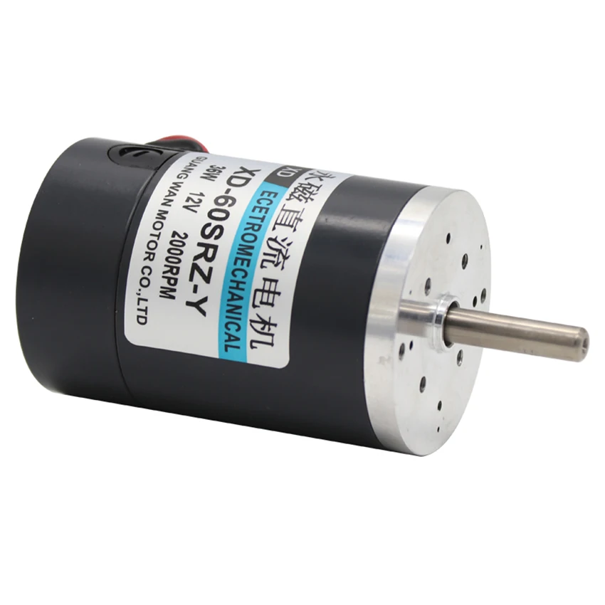 

1PC DC Motor 12V/24V 2000-4000rpm High Speed Large Torque Adjustable Speed Positive and Negative Permanent Magnet Motor