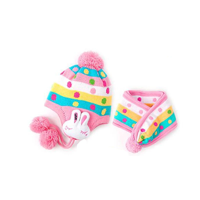 Детская зимняя шапка лидер продаж 2017 Теплая Зимняя кепка шарф для милых