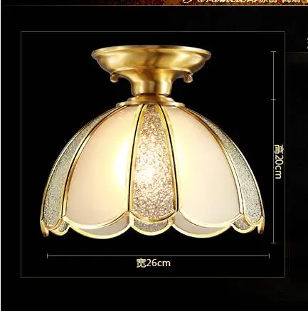 Американский Скандинавский медный светодиодный потолочный светильник для