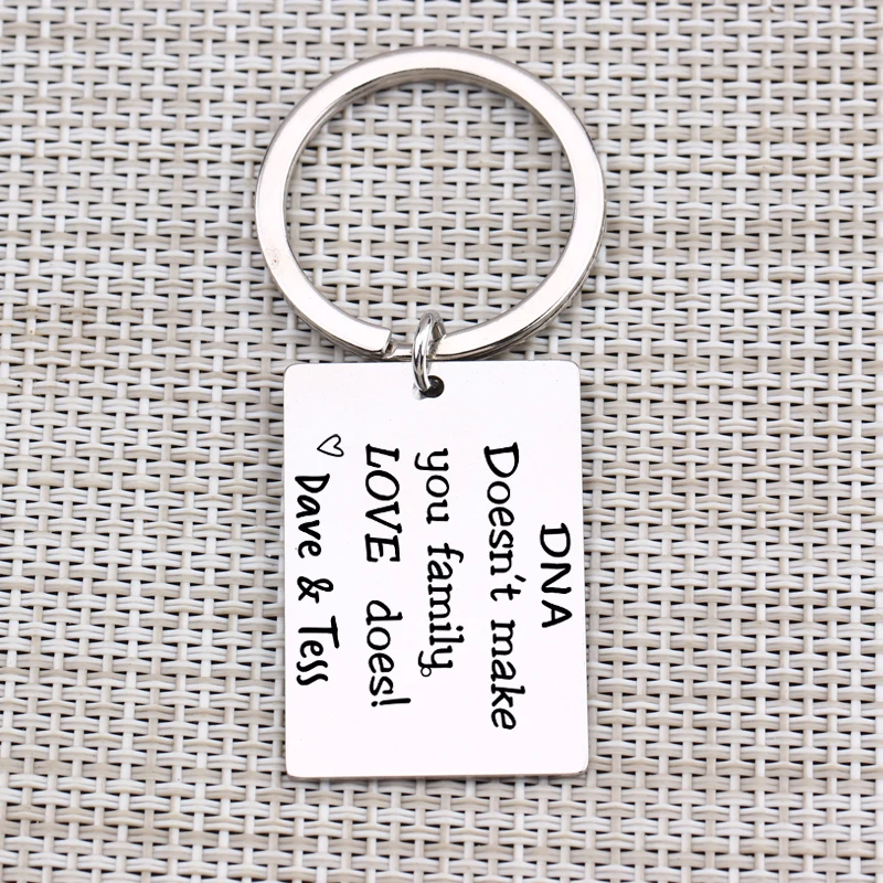 Индивидуальный брелок для ключей с именем частного лица шага украшение семьи
