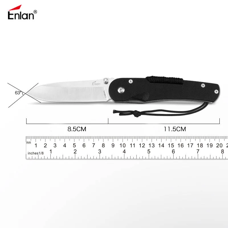 Складной карманный нож с клипсой Enlan EW045 8cr13mov клинок противоскользящей ручкой G10 для ежедневного