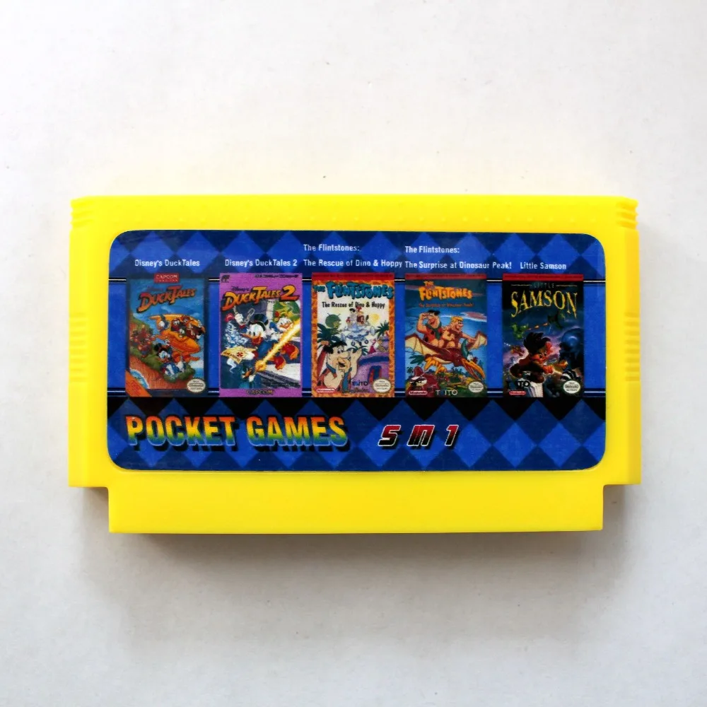 

Rare Game No Repeated Pocket Game 5 in 1 8 bit Game Card