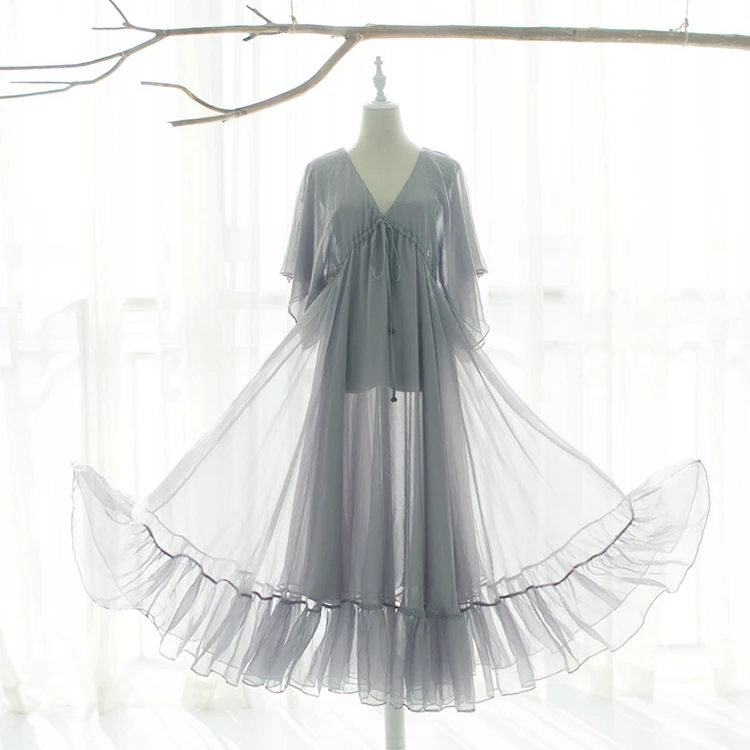 MM112 Новое поступление Струящееся летнее Шифоновое Платье макси с коротким