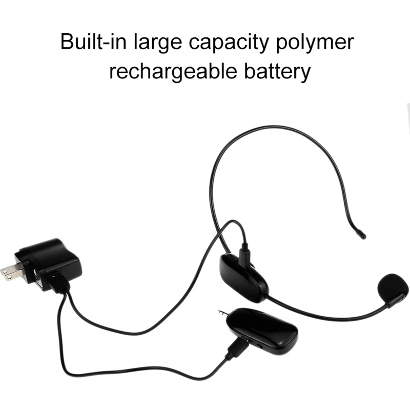 2 4G беспроводной микрофон гарнитура в 1 ручной головной убор Bluetooth для речевого