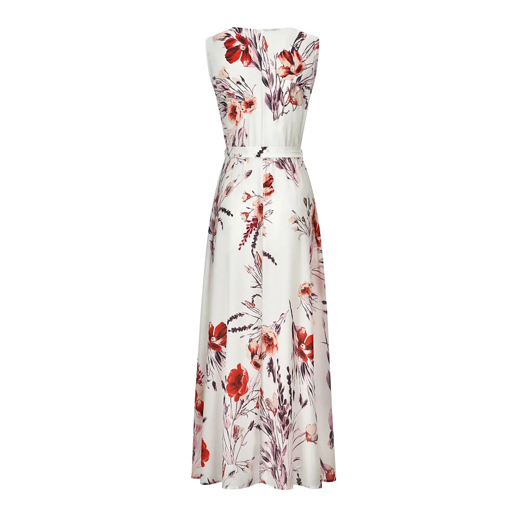 Богемное женское летнее платье винтажные вечерние длинные платья Boho в пол с v