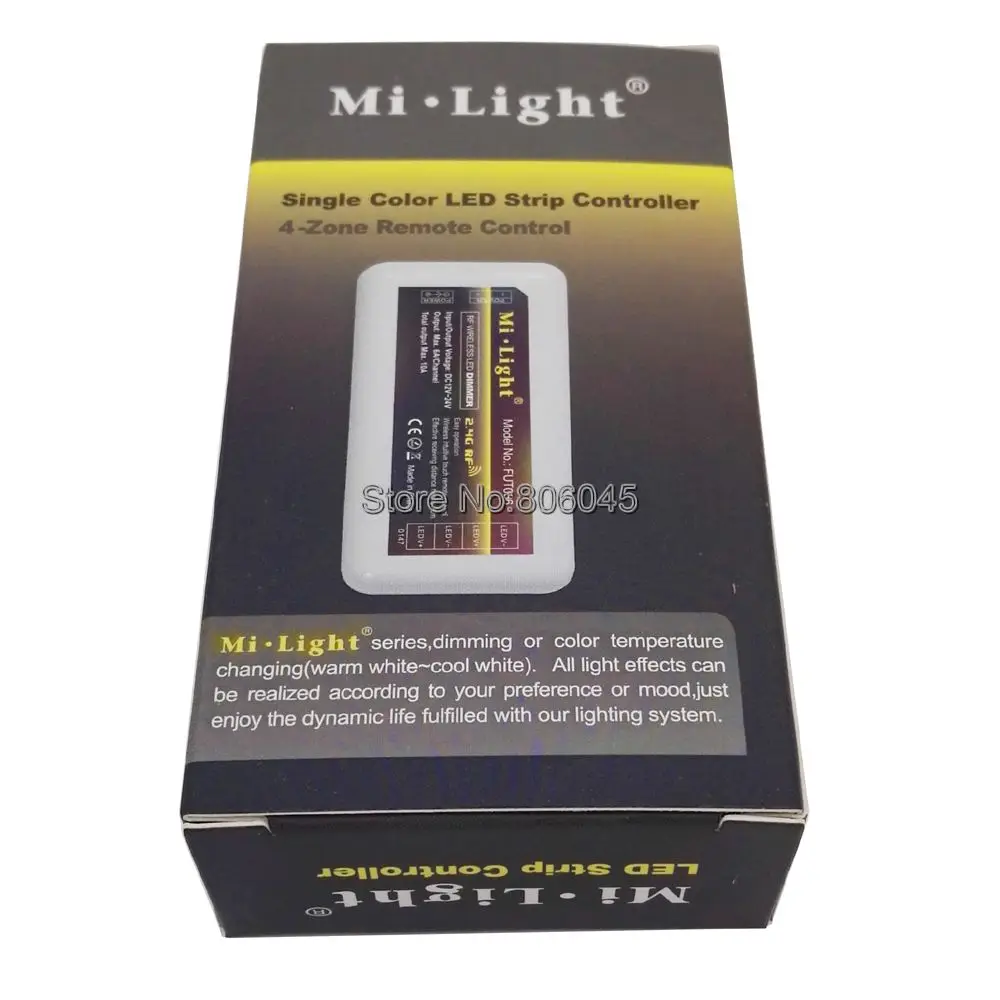 

DC12V 24V 10A Mi.Light 2.4G Zone Dimmer Controller Receiver Brightness Adjustable FUT036 Support WiFi for Single Color LED Strip