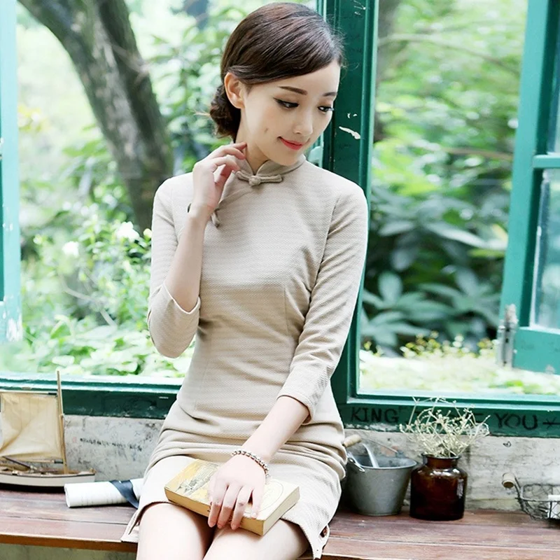 Китайские Восточные платья современные cheongsam qipao vietnam одежда ao dai FF502|Чонсамы| |
