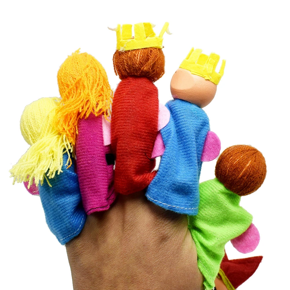 6 шт./лот сказочный семейный замок короля набор кукол с деревянными пальцами