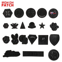 1pc iron on patch diy embroidered patch black small stickers biker badge on backpack iron patches for clothing applique chapter