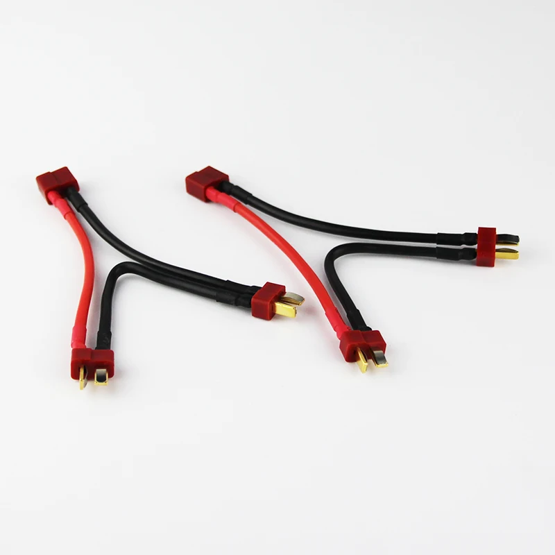OliYin 2pcs Deans 2-Male to 1-Female Series Connector Adapter Double Voltage LiPo 14awg 3.93&quot | Игрушки и хобби