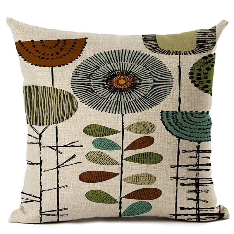 Свежий дизайн дерево Винтаж Скандинавская Подушка Чехлы хлопковый льняной на