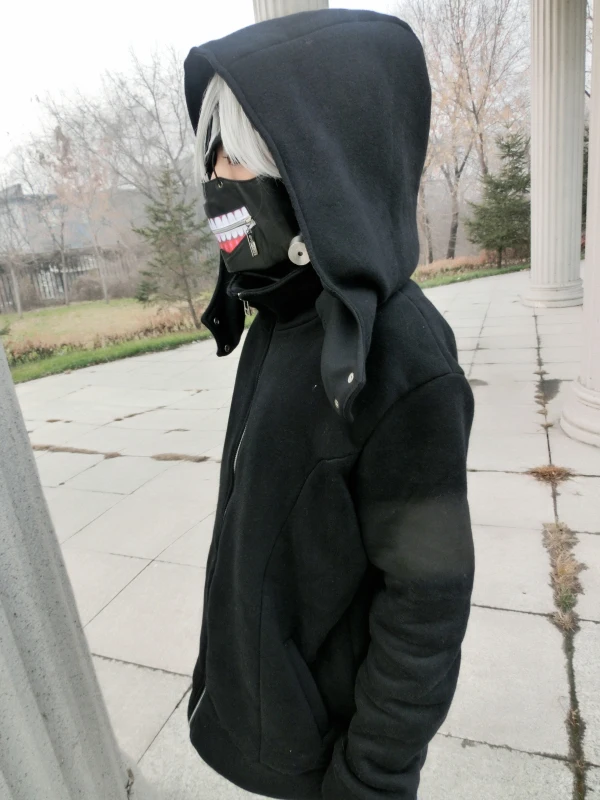 Костюм для косплея «Токийский Гуль»; модная толстовка с капюшоном; толстовка; повседневная куртка в стиле аниме; повседневное пальто
