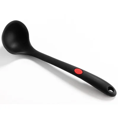 Soup Spoon Black Премиум силиконовые наборы инструментов для приготовления пищи Кухонные принадлежности кухонная посуда/Тернер дуршлаг ситечко для супа рисовая ложка - Цвет: Soup Spoon Black