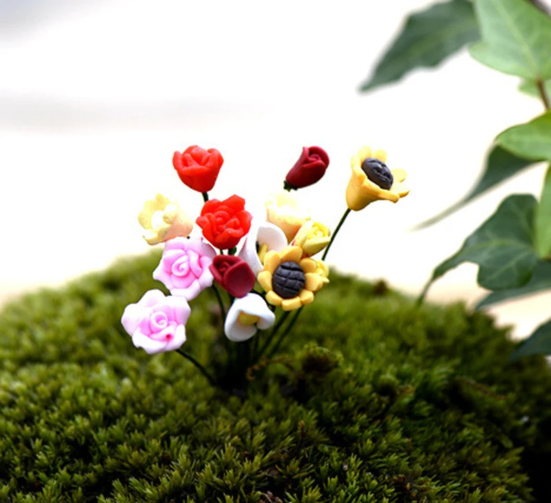 20 шт Калла Лилия тюльпан Моделирование Цветок Миниатюрные для террариумов Мини