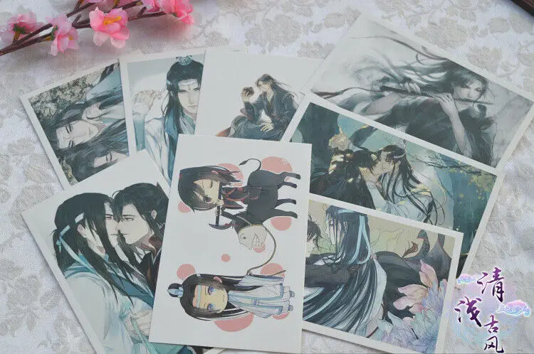 Грандмастер демонического культивирования Lan Wangji Wei Wuxian BL открытка фото B Косплей Подарки