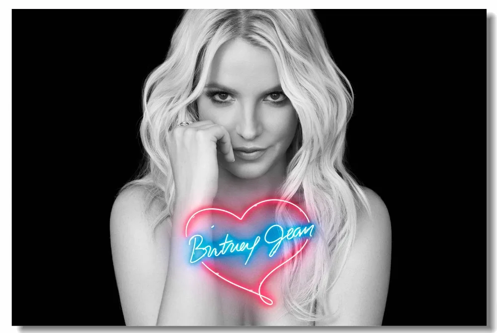 Настенная роспись с принтом на заказ плакат Britney Jean Spears музыкальный певец черные