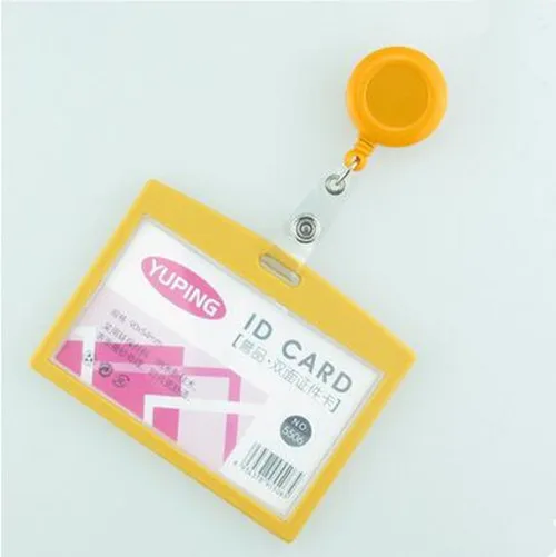 1 шт. выдвижная катушка для удостоверения личности карамельных цветов проездного