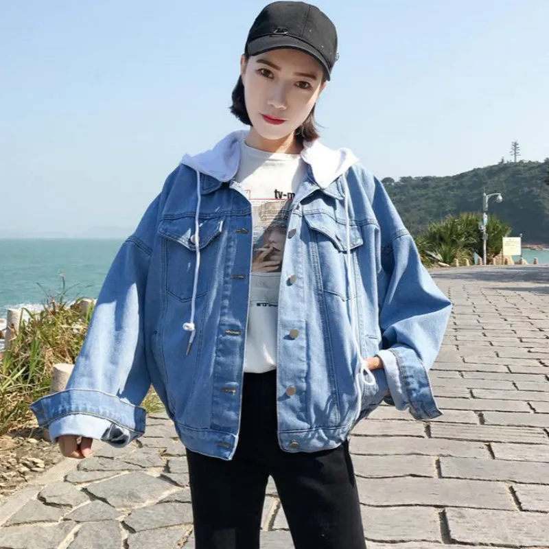Vefadisa Vintage Denim Jacket Women 2018 New Spring Short Outerwear and Coat Full Sleeve Tops Loose Jeans AD658 | Женская одежда