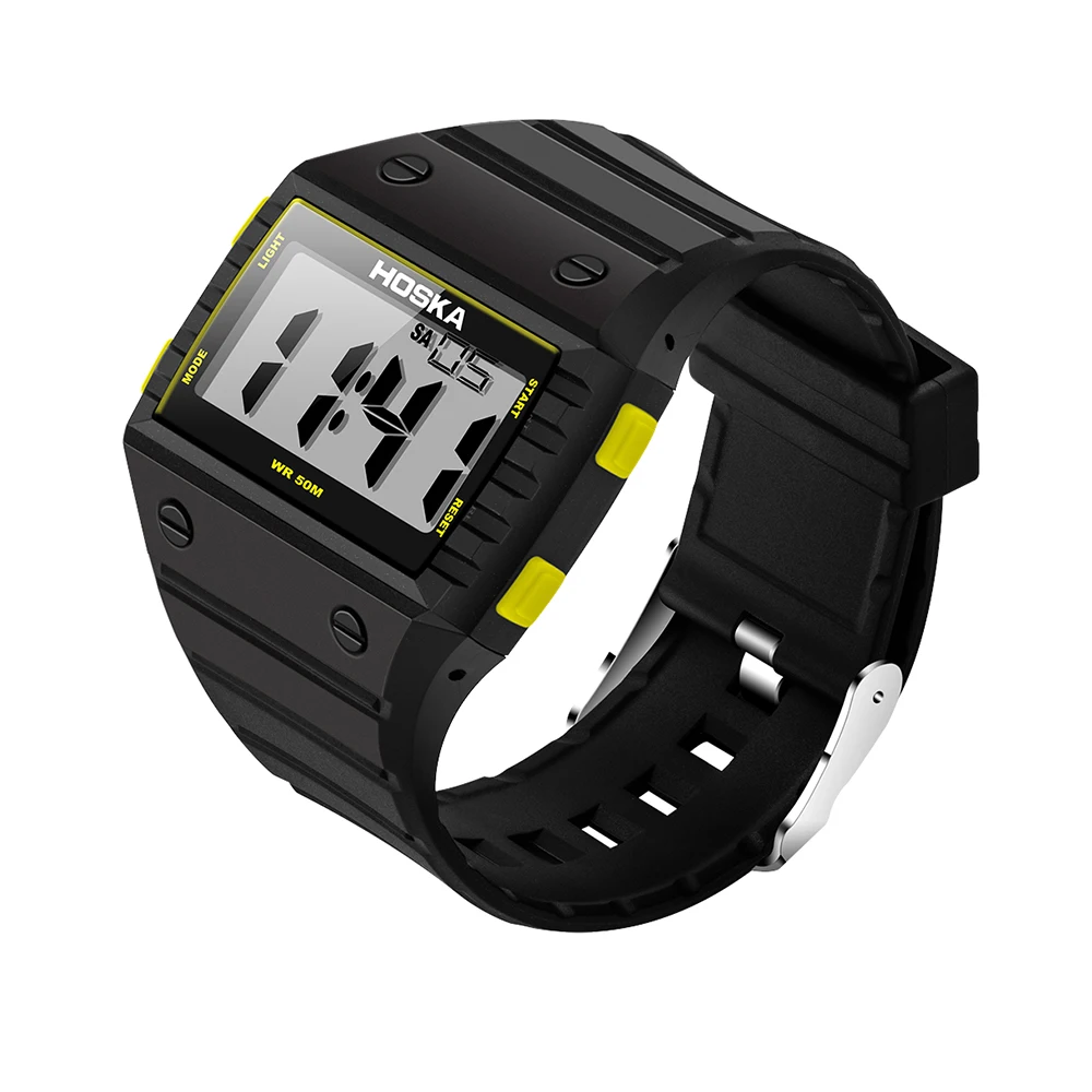 HOSKA студент женские светодио дный цифровые часы для женщин одежда заплыва Спорт