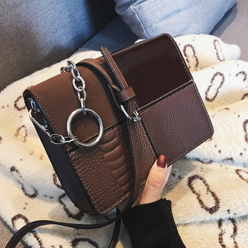 Квадратная сумочка в европейском ретро стиле качественная дизайнерская женская