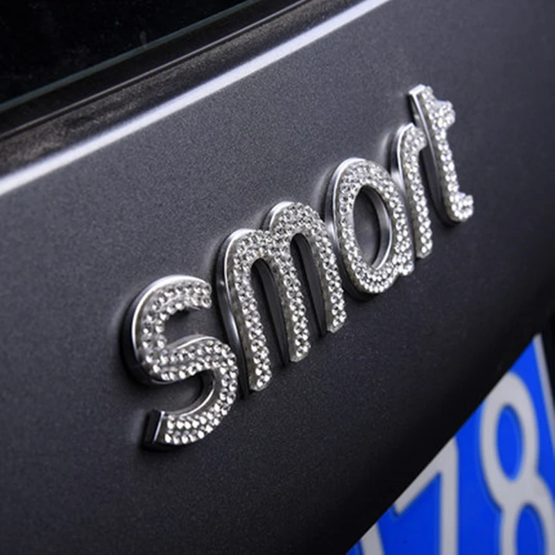 Наклейка на автомобиль с буквенным логотипом для Smart 453 451 Fortwo Forfour, блестящая наклейка на хвост автомобиля, наклейка на кузов, декоративные аксессуары, модель автомобиля