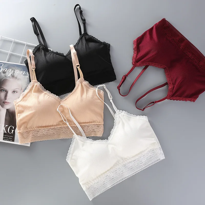 2019 новые женские кружевные нить с затянутой грудью Ice Silk Красота задняя