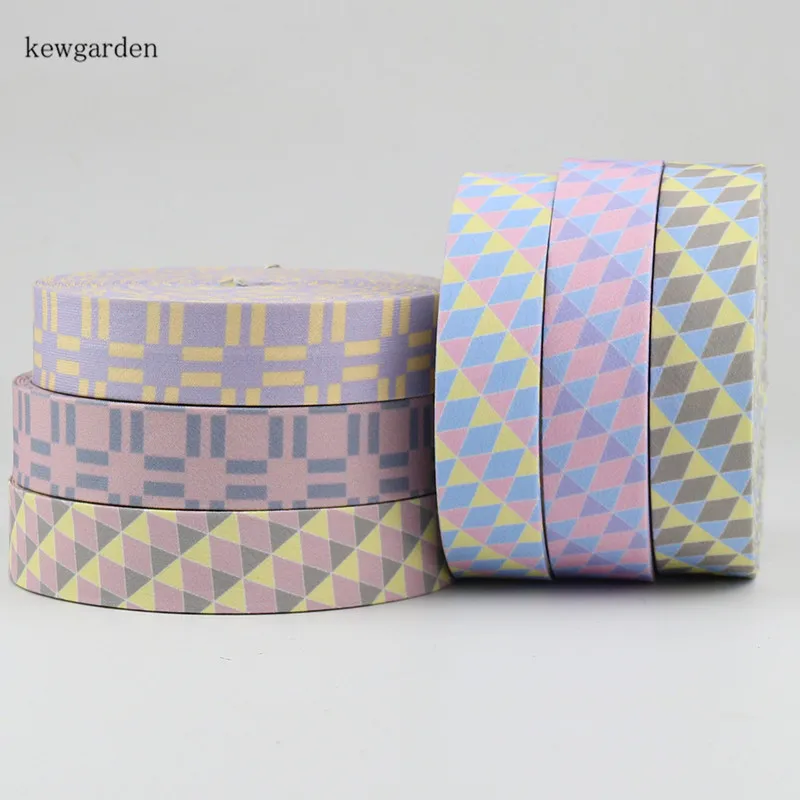 Kewgarden Алмазная клетчатая ткань многослойные тканевые ленты 2 &quot1&quot 3/8 &quotDIY серьги