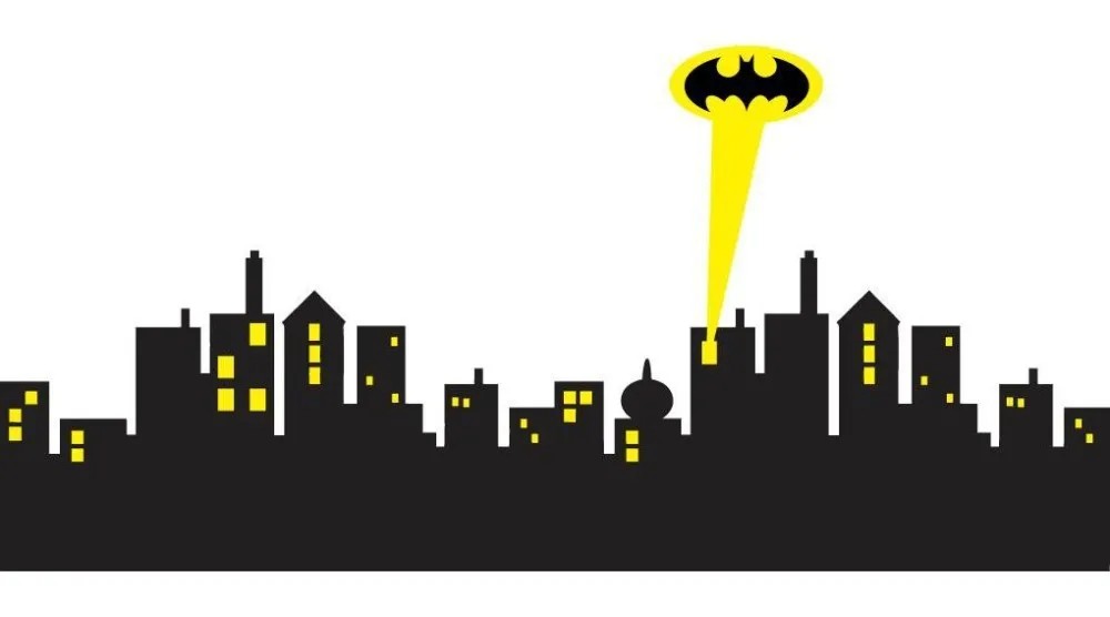 Съемный стикер Gotham современный городской пейзаж Бэтмен Наклейка Съемный стикер Домашний Декор Книги по искусству
