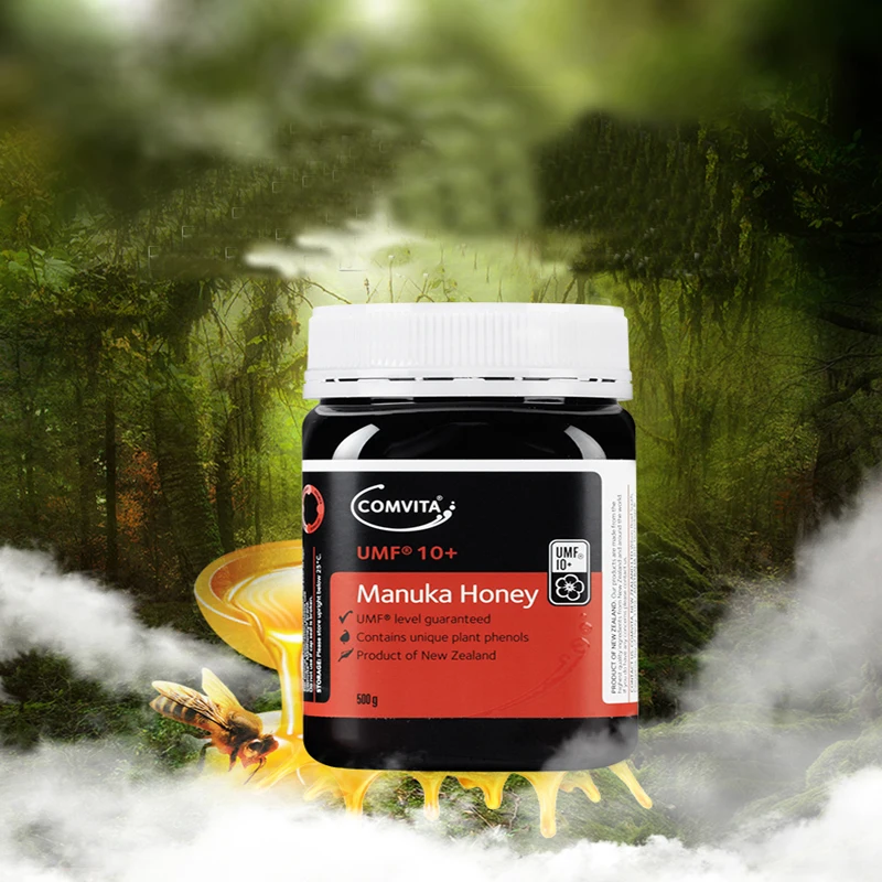 NewZealand Comvita Manuka honey UMF10+ 500 г для пищеварительного здоровья, дыхательная система, кашель, боль в горле