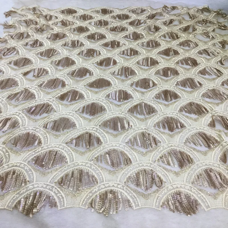 2018 French Lace Fabric Wedding High Quality African Tulle 5Yard 3D Flowers Embroidered fabric xb2-13 | Дом и сад
