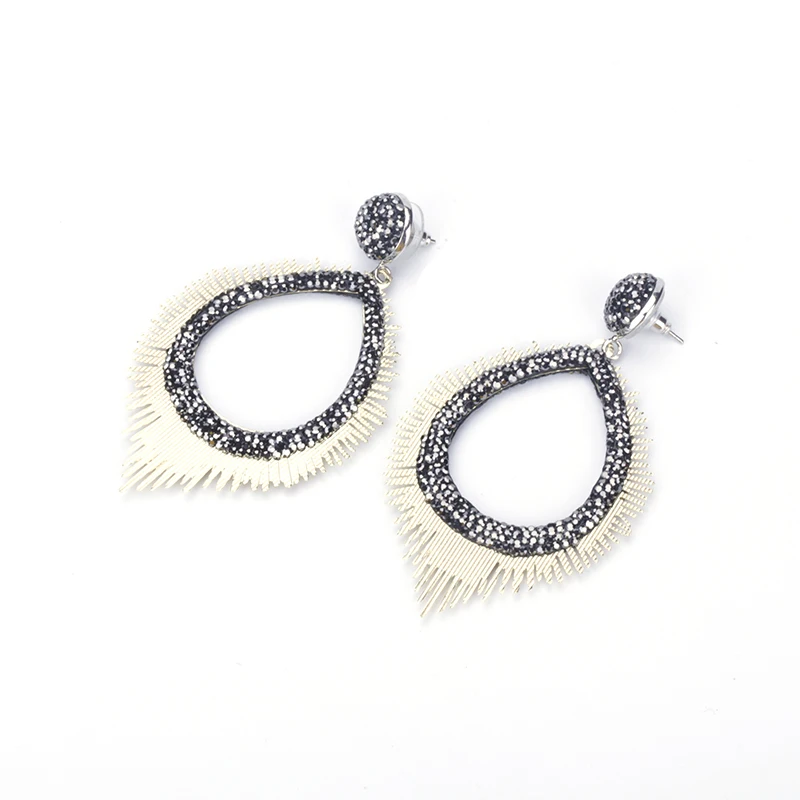 Новое поступление высокое качество популярные Висячие серьги Стразы оптовая