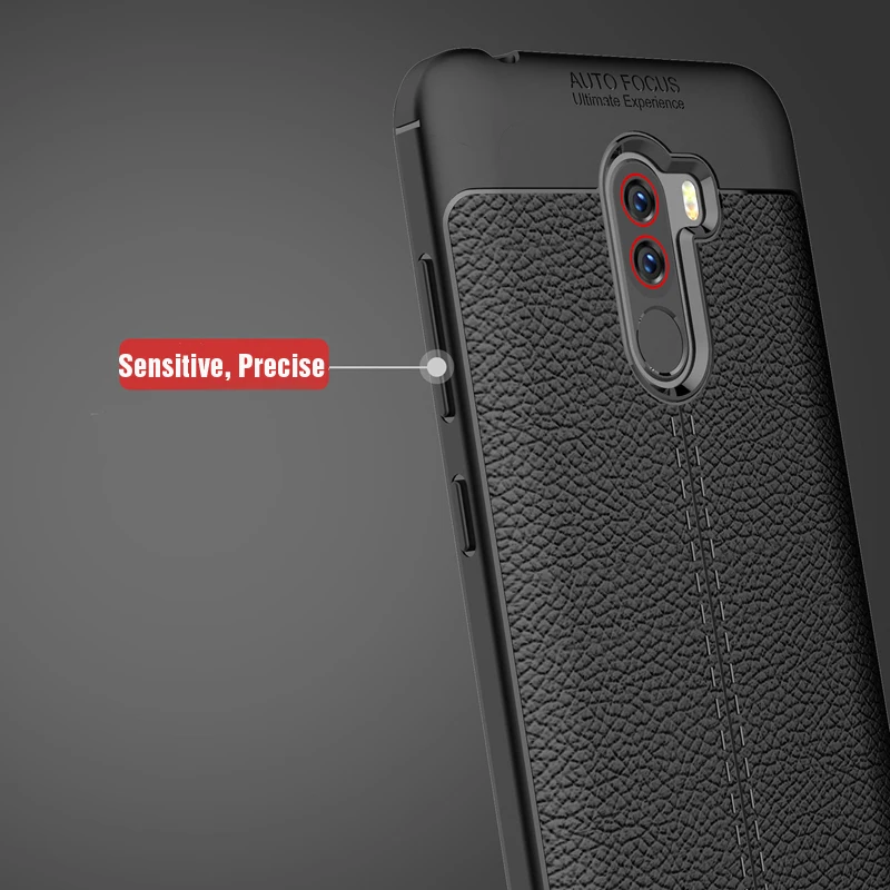Чехол для Xiaomi Pocophone F1 Vpower Lichee противоударные мягкие чехлы из ТПУ телефонов на