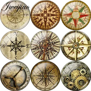 JWEIJIAO винтажные уличные практичные часы изображение сделай сам стеклянный кабошон купол в стиле стимпанк карта земля флаг демонстрация с плоской спинкой