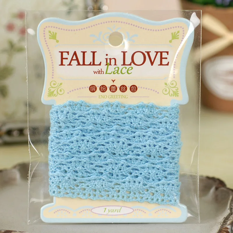 1 ярд Хлопок Кружева Пакет для скрапбукинга украшения розовый синий бежевый