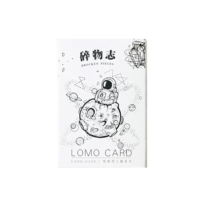 28 шт./кор. черно-белая броккен объекты мини ломо карта День Святого Валентина