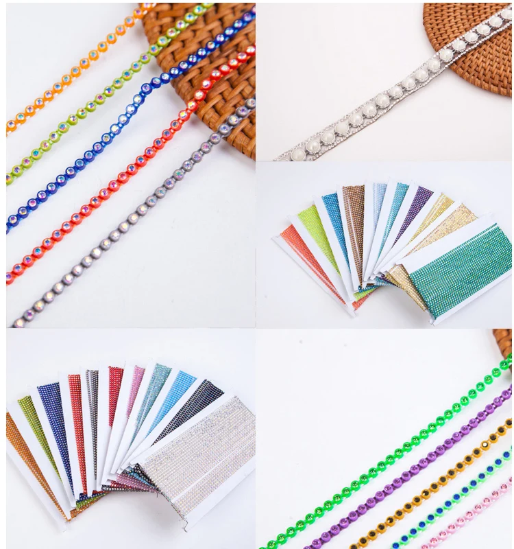 Taidian SS6 горный хрусталь окантовка для Powwow Beadwork 300 ярдов/партия каждый цвет 10 ярдов