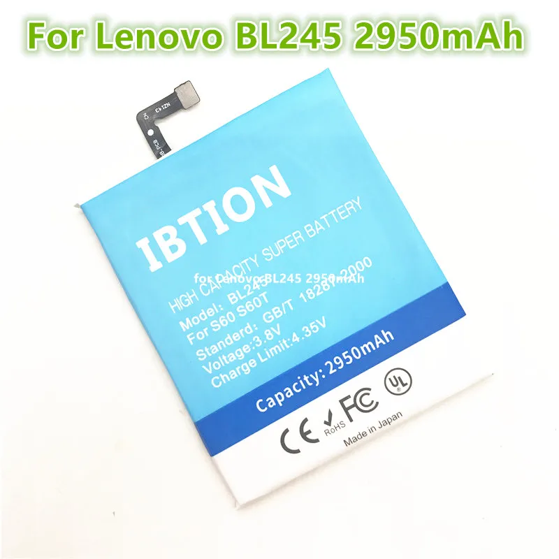 Ibtion 2950 мА/ч BL245 Батарея для lenovo S60 S60T S60W батареи|Аккумуляторы мобильных телефонов| |