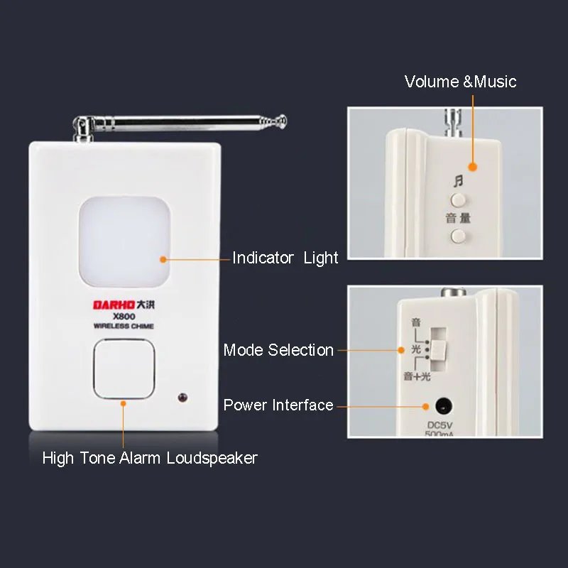 Беспроводной инфракрасный датчик движения PIR для входной двери|Сенсор и