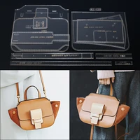 1set acrylic template diy leather women handbag shoulder bag handmade craft sewing pattern stencil 30179cm