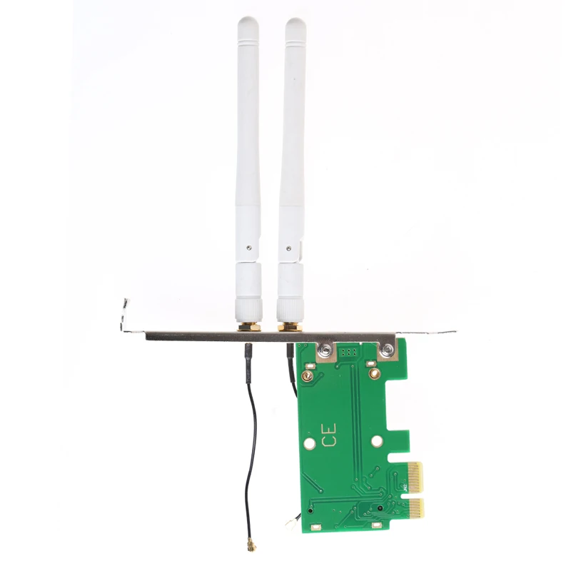 Беспроводная Wi Fi сетевая карта Mini PCI E к 1X настольный адаптер + 2 антенны|Платы