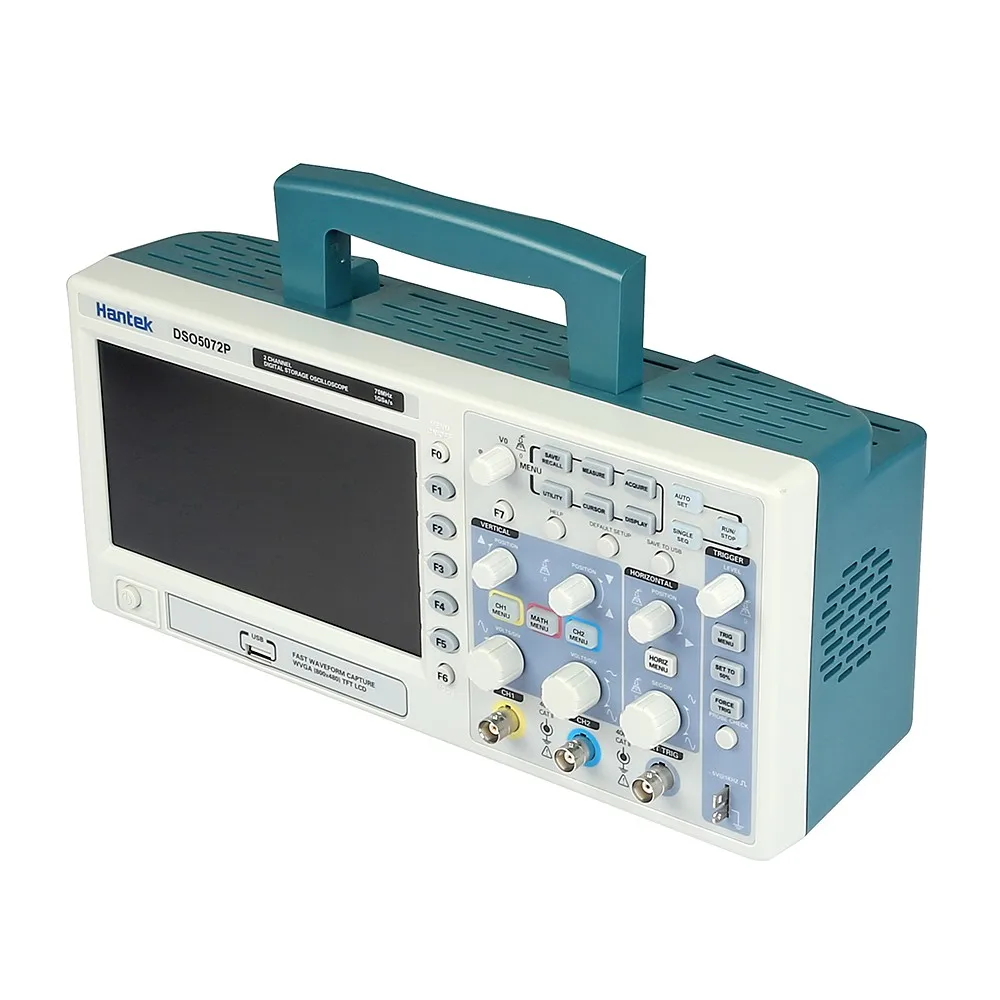 Hantek DSO5072p Osciloscopio 2 канала 70 МГц цифровой осциллограф USB LCD 1GSa/s 40K портативный