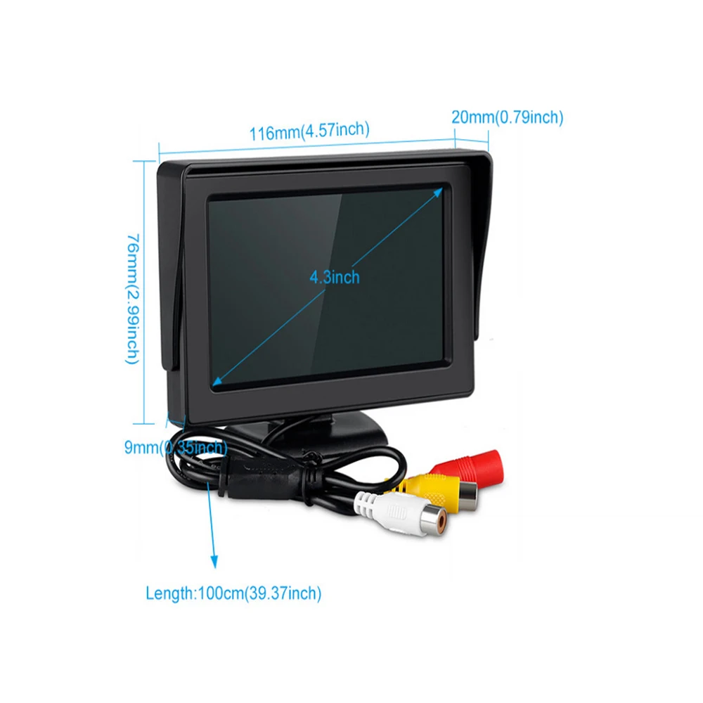 AMPrime 4 3 "Автомобильный монитор TFT LCD автомобильный заднего вида парковочная