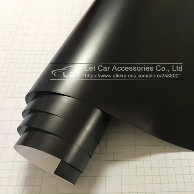 Черный Матовый Металлик Винил Обёрточная бумага автомобиля с воздушных