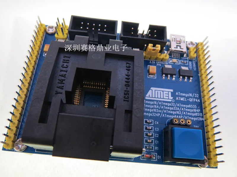 Оригинальный ATMEL IC тестовое сиденье ATmega16/32 mega164/324 mega164 AVR горящая программа QFP80