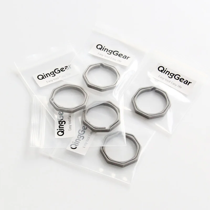 10 шт. QingGear KeyRing1 легкий висячий ключ с узлом титановый держатель для ключей EDC |