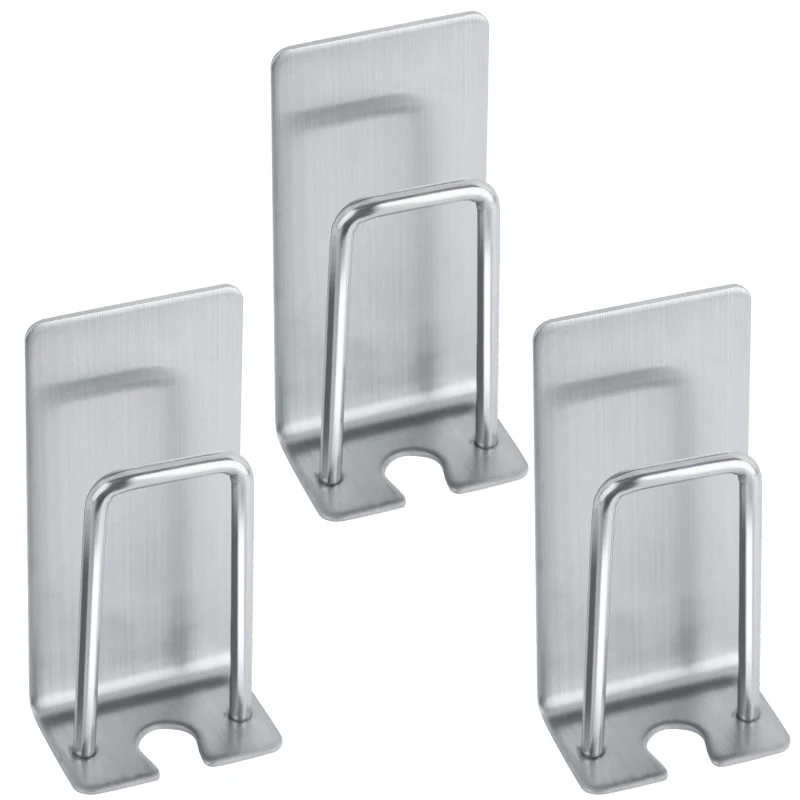 3 PCS AC-1077 304 Нержавеющая сталь Зубная щётка чашка настенный Диспенсер зубной пасты, для зубной щетки держатель комплект Аксессуары для ванной комнаты Стеллаж для хранения - Цвет: 3 PCS AC-1077
